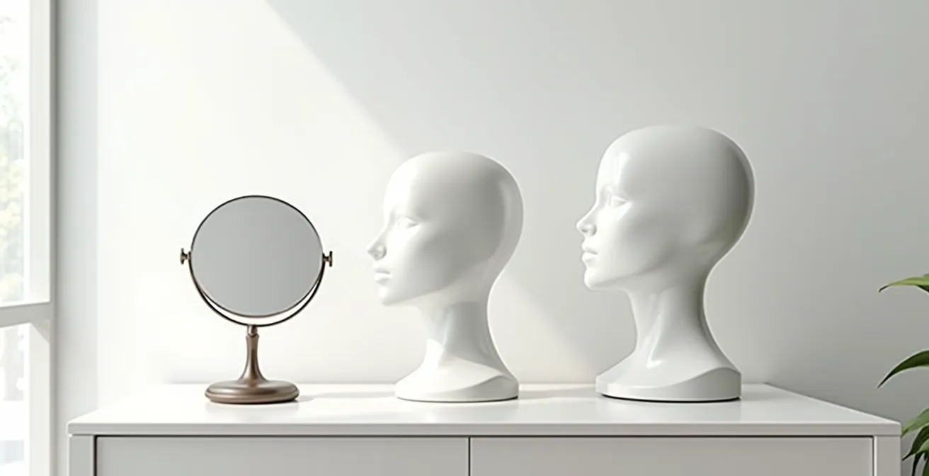 Démonstration visuelle de trois niveaux de grossissement de miroir avec distances focales correspondantes